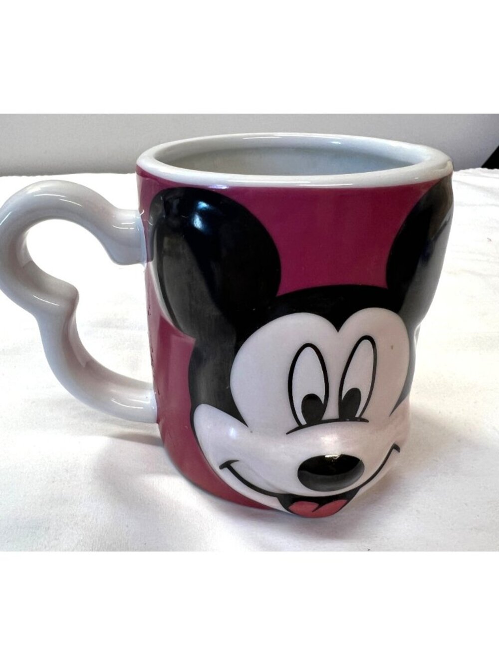 Red Disney Mickey Mouse 3D Ceramic Mug By Monogram - Microwaveable & Dishwasher